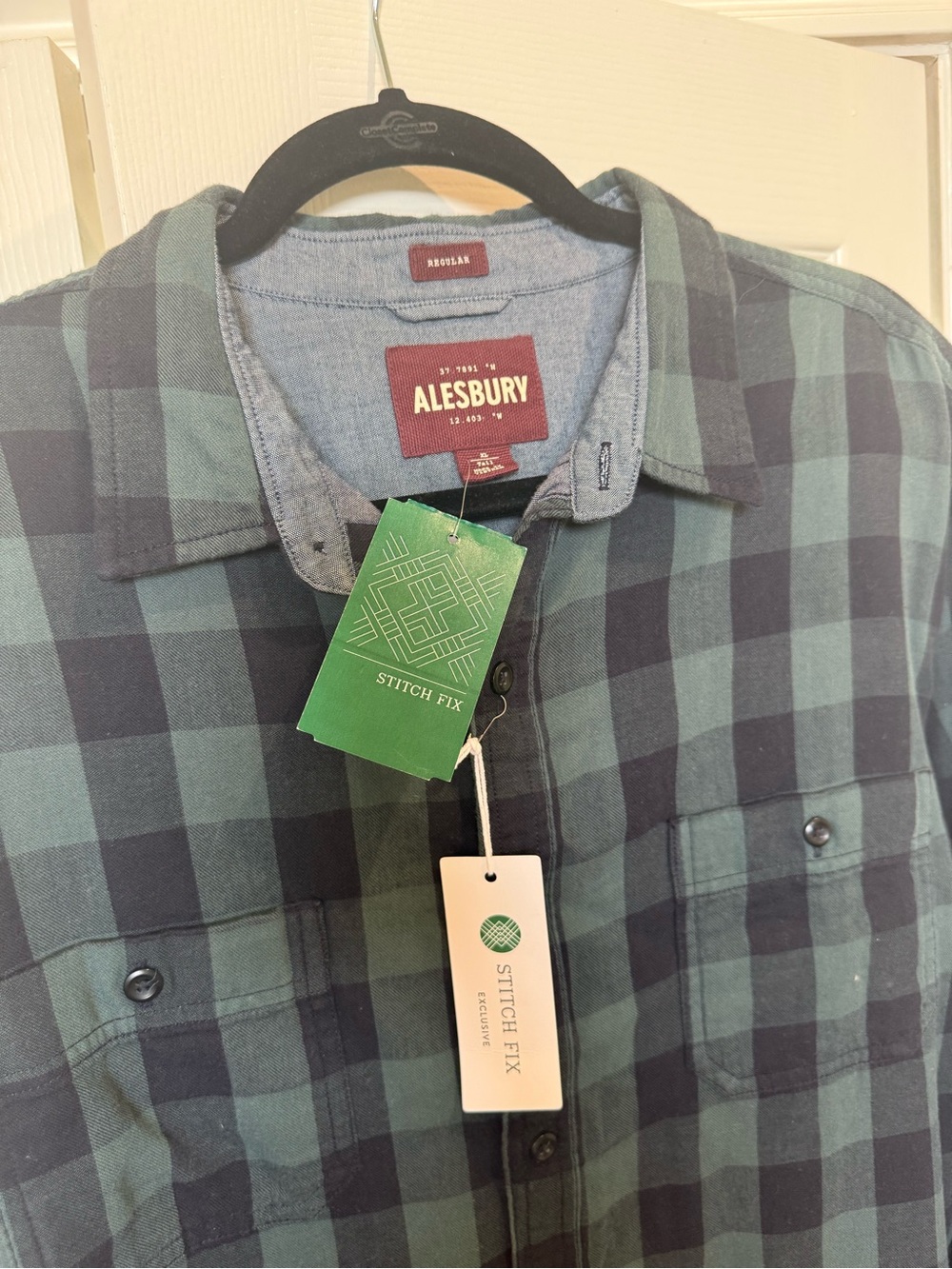 NWT Alesbury flannel plaid button down